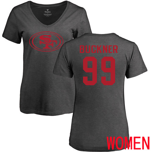 San Francisco 49ers Ash Women DeForest Buckner One Color #99 NFL T Shirt->nfl t-shirts->Sports Accessory